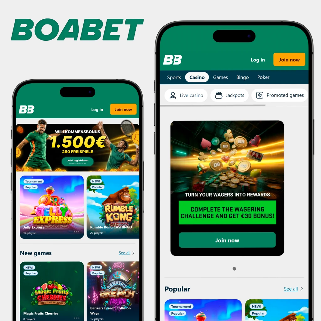 Boabet Login und Registrierung